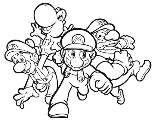 Mario with friends coloring book